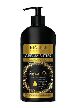 Revuele крем-баттер для рук и тела с аргановым маслом 5 в 1 argan oil, 400 мл, 400 мл