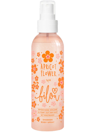 Спрей для тіла з шиммером bilou apricot flower, 150мл, 150 мл