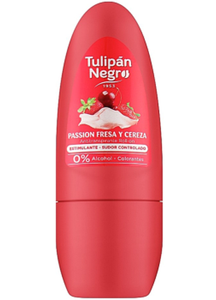 Дезодорант шариковый tulipan negro клубника и вишня, 50мл, 50 мл