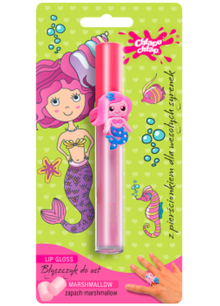 Блиск для губ з каблучкою «little mermaid» chlapu chlap marshmallow, 3г, 3 г