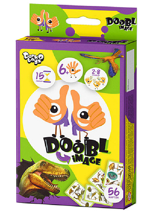 Розважальна настільна гра "doobl image" dbi-02-01u укр. мовою динозаври