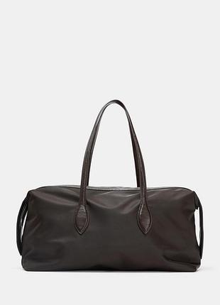 Нова коричнева сумка zara зара шопер спортивна