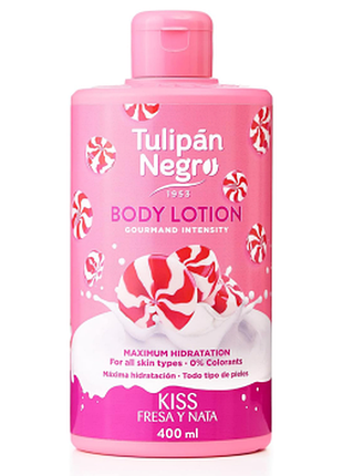 Лосьон для тела tulipan negro клубничный крем, 400мл, 400 мл