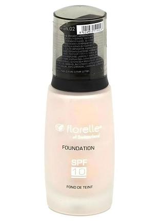 Тональный крем для лица spf10 florelle тон 02, 30мл