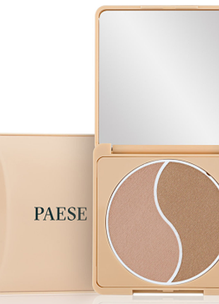 Бронзер-палитра 2в1 компактная paese selfglow тон light, 6 г