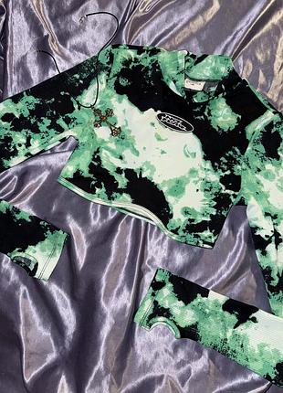 Нереальна рейв кофтинка рашгард через пальчик no fear x h&m