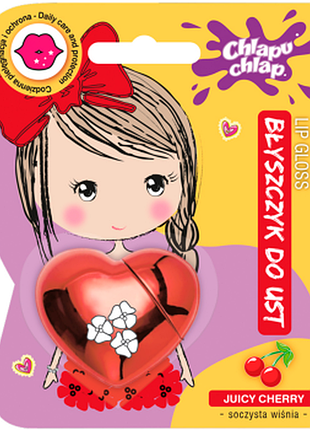 Блеск для губ «heart» chlapu chlap juicy cherry, 10мл, 10 мл
