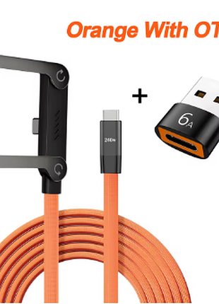 Зарядный кабель 2-в-1 type-c — type-c, usb, 1. м быстрая зарядка