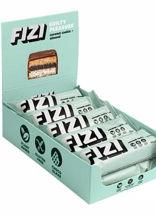 Fizi chocolate bar - 10х45g coconut cookie-almond