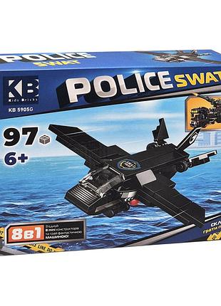 Дитячий конструктор police swat kb 5905g пластик, 97 деталей