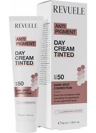 Revuele крем для лица дневной против пигментации тонирующий spf 50, 40 мл, 40 мл