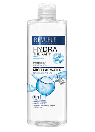 Revuele вода мицеллярная интенсивно увлажняющая hydra therapy, 400 мл, 400 мл
