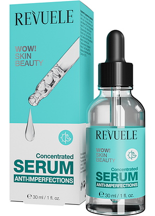 Revuele сыворотка для лица концентрированная wow! skin beauty против недостатков и сыпи, 30 мл, 30 мл