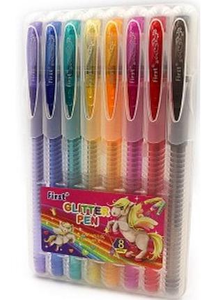 Набір гелевих ручок glitter8 9838-8, 8 кольорів