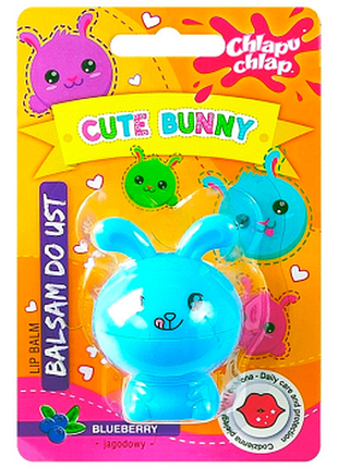 Бальзам для губ «cute bunny» chlapu chlap blueberry, 7г, 7 г