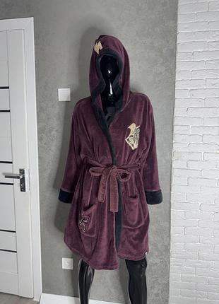 Плюшевий халат з капюшоном гаррі поттер  harry potter. xl