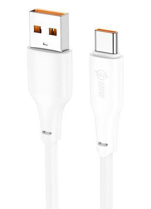 Кабель usb type-a to type-c hoco x93 100w довжина 1m білий