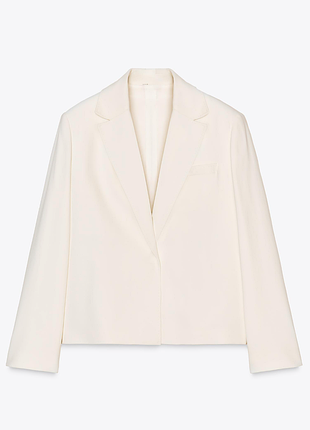 Новий молочний піджак zara зара zw collection s