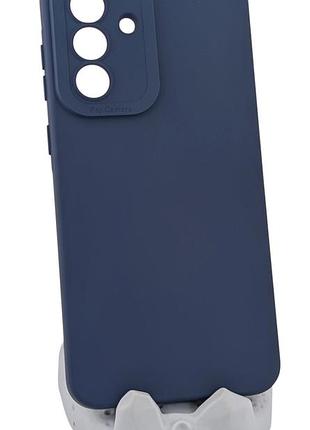 Чохол pro camera для samsung galaxy a56 / a566 бампер із мікрофіброю темно-синій