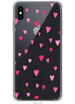 Чехол на iphone xs max сердечки 2 из силикона fch_0157621