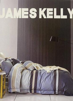 Комплект постельного белья, полуторный 160х210 серый james kelly 24255