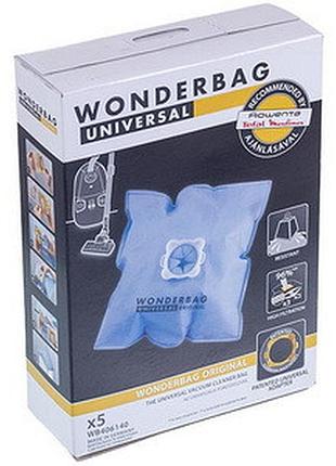 Набір мішків (5шт) wonderbag classic + адаптер для пилососа rowenta wb406140