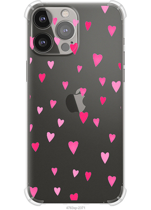 Чехол на iphone 13 pro max сердечки 2 из силикона fch_0157544