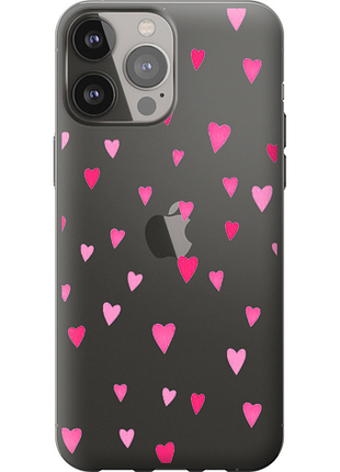 Чехол на iphone 13 pro max сердечки 2 из силикона fch_0020037