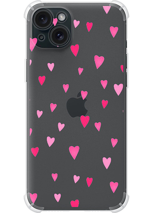 Чехол на iphone 15 plus сердечки 2 из силикона fch_0157608