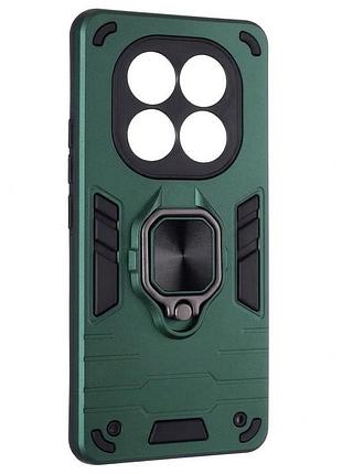 Чохол fiji defence для xiaomi redmi note 15 захистний бампер з кільцем підставкою green