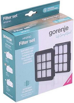 Набір фільтрів hfgfac 732742 hepa + вихідний hepa + мотора для пилососа gorenje