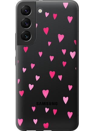 Чехол на samsung galaxy s22 сердечки 2 из силикона fch_0020031