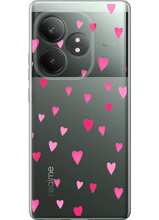 Чехол на realme gt neo6 se сердечки 2 из силикона fch_0157576