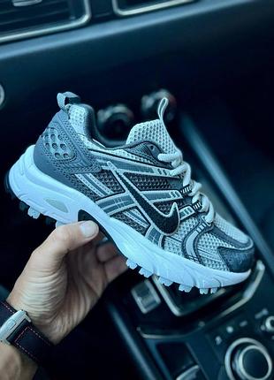 Кросівки жіночі nike v2k run сірі білі сріблясті шкіра сітка