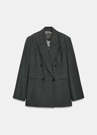Новый премиум темно-серый шерстяной пиджак zara zw collection limited edition xs-s 8375/052/922