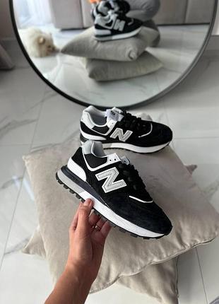 Женские кроссовки new balance 574 legacy black white х нью беланс 40