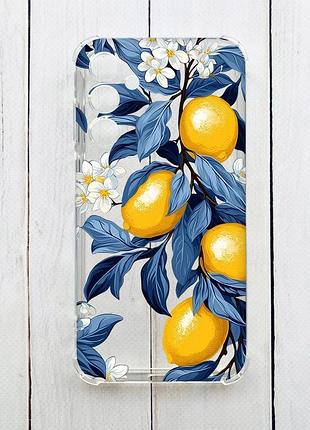 Чехол с утолщёнными углами на samsung galaxy a27 лимонное дерево (принт 417)