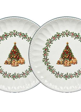 Набір тарілок із 2 штук lefard santa's gift 28 см 1989-002
