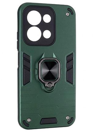 Чехол fiji defence для xiaomi redmi 15c защитный бампер с кольцом подставкой green