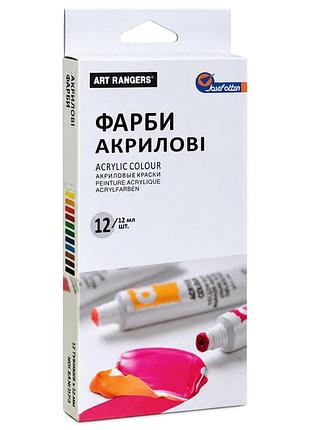 Набор акриловых красок "basics" ea1212c-3, 12 цветов по 12 мл, в тюбиках