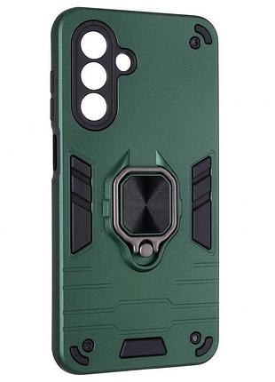 Чохол fiji defence для samsung galaxy a17 (a175 / a176) захистний бампер з кільцем підставкою green