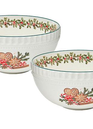 Набор салатниц из 2-х штук lefard santa's gift 16 см 1989-004