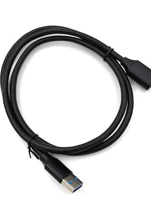 Кабель usb 3.0 удлинитель w-u9314 am/af usb3.0 1m 5gbps черный