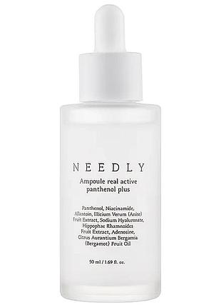 Восстанавливающая, успокаивающая сыворотка с пантенолом needly ampoule real active panthenol plus
