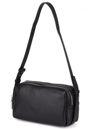 Сумка кросс-боди женская из натуральной кожи черная luxon y2413 black