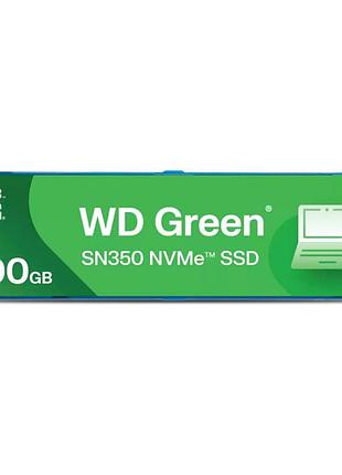 Ssd-накопитель western digital green sn350 m.2 2280 nvme 500 гб r 2400 мб/с w 1500 мб/с green (wds500g2g0c)