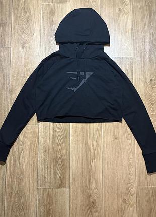 Чорне кроп худі gymshark розмір xs кофта