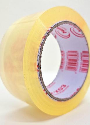Скотч плотний пакувальний прозорий — 50 мікронів × 200 м (замовлення разово 6 шт.)