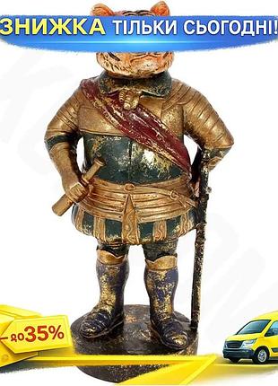 Ku декоративная фигурка благородный universal fit тигр из полистоуна 21.5см зеленая с золотом для инте uni2l_k