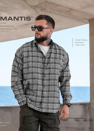 Рубашка оверсайз mantis® workman shirt-smoke plaid тр6078